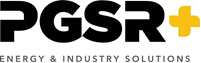 Logo for PGSR Energy & Industry Solutions, featuring bold black letters "PGSR" and a yellow plus symbol. The tagline "Energy & Industry Solutions" is written below in smaller black letters.